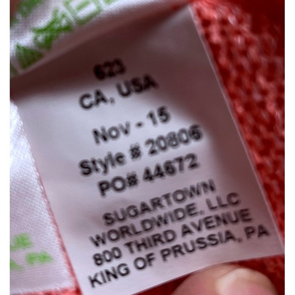 Lilly Pulitzer Womens Cardigan Size M Coral Pink Open Front Knit Long Sleeve - Picture 5 of 8